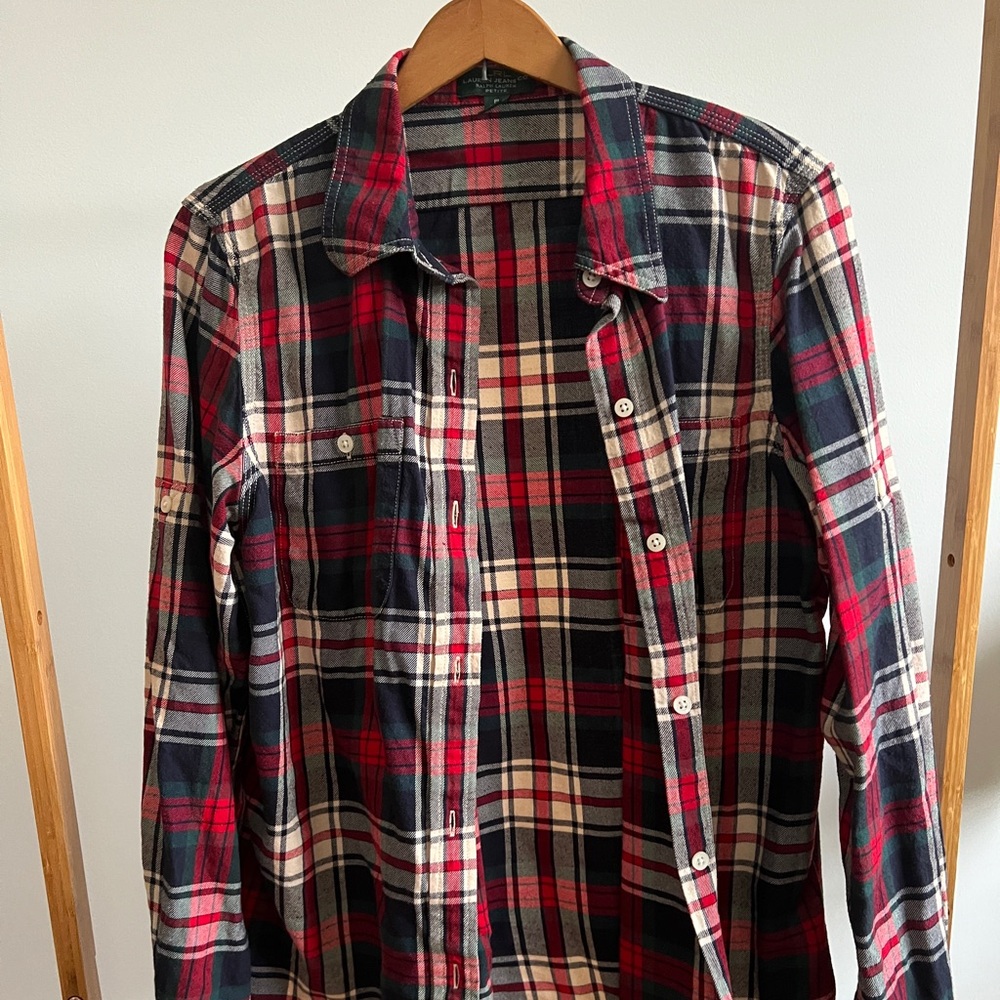 Ralph Lauren Classic Red and Black Plaid Shirt